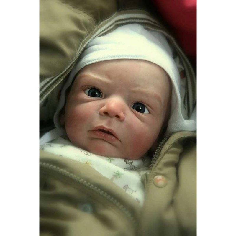 

NPK 19inch Reborn Doll Kit Niclas Lifelike Real Baby Soft Touch Fresh Color Unfinished Doll Parts with Body and Eyes