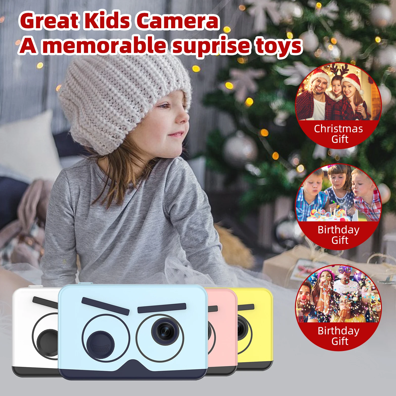 Портативная камера для малышей и детей двойная 20 м автофокус экран 2 0 дюйма IPS