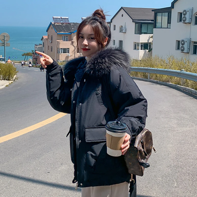 Короткие парки женская зимняя куртка большого размера с капюшоном женские