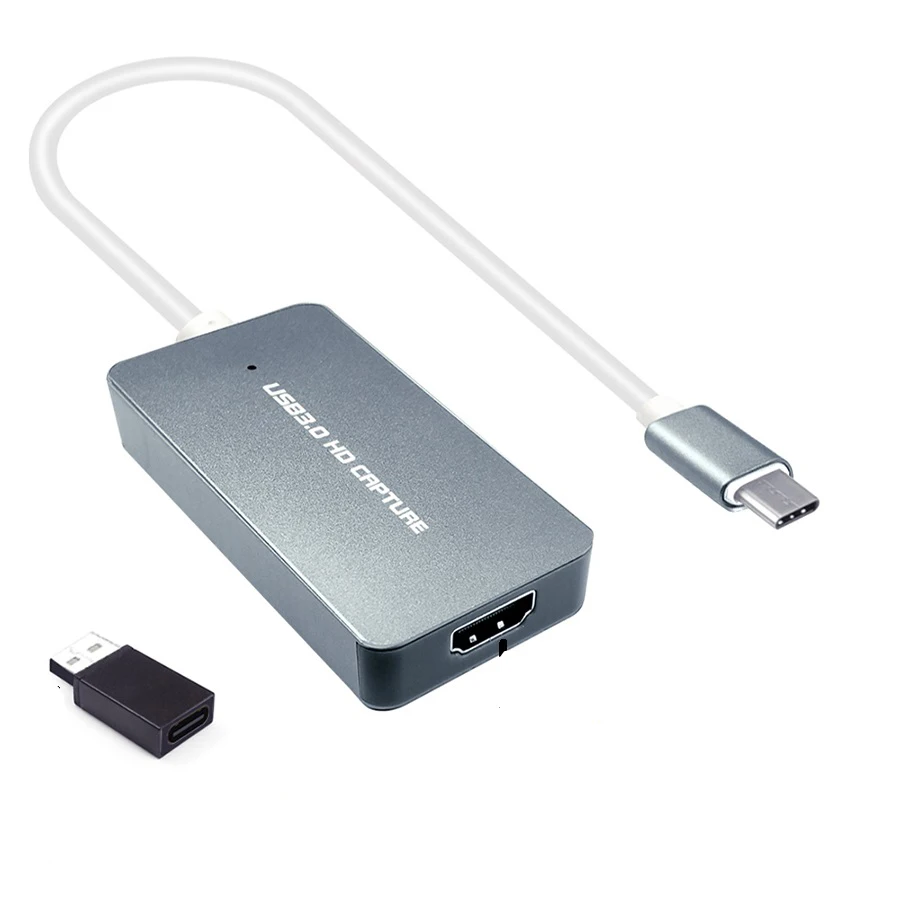 Видеозахват 1080P60fps HDMI совместимый с Type-c USB3.0 для Windows MAC Linux Android OS. Прямая трансляция