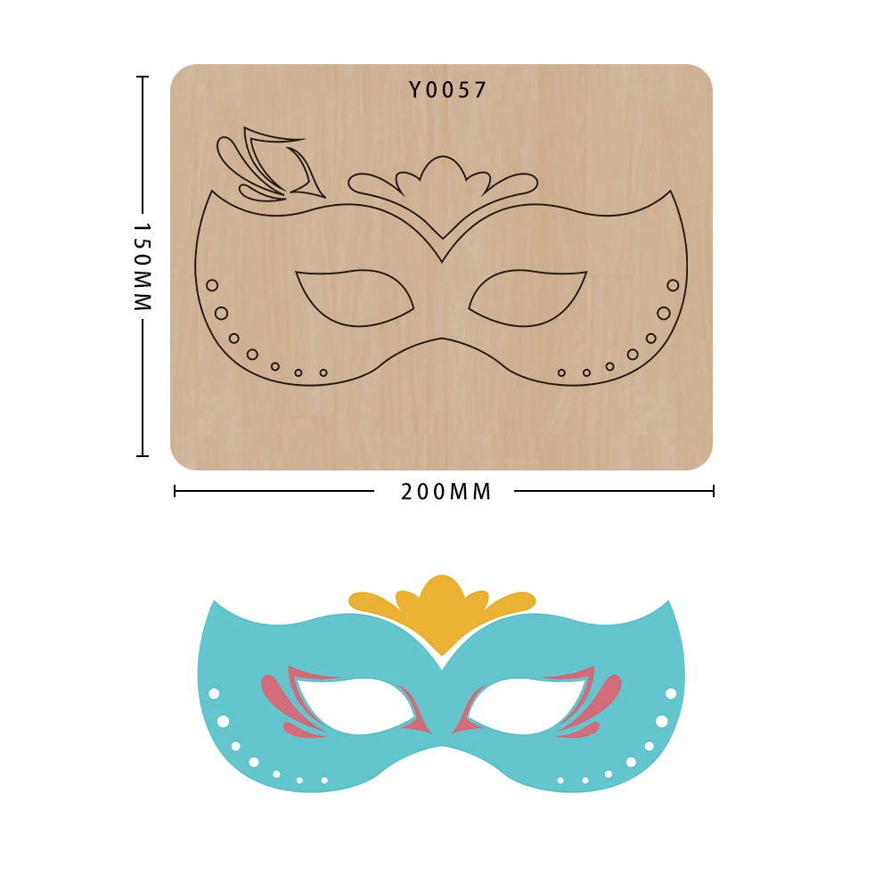 

Маскарадные Вырубные штампы smvoon, деревянный нож для скрапбукинга, форма для резки, подходит для обычных машин для больших снимков и Sizzix