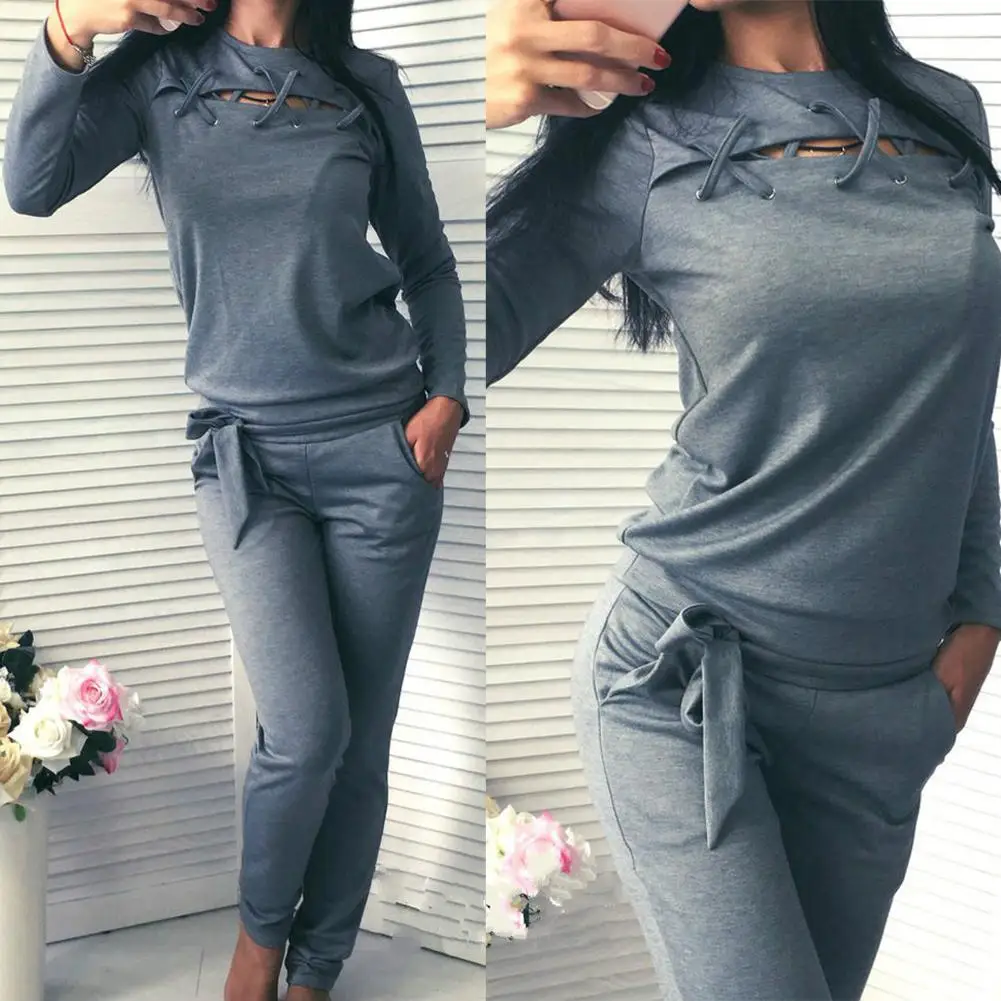 

2022 Women Casual Tracksuit Sportswear Sets Women Patchwork Sweatshirt and Sweatpant 2 Pcs Set Spring Thin Jogger Set