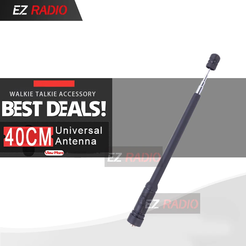 

Telescopic Antenna Maximum 40CM Baofeng Antenna for BoaFeng UV82 UV-5R BF-888S UV-9R UV5R Waki Taki Walkie Talkie Accessory