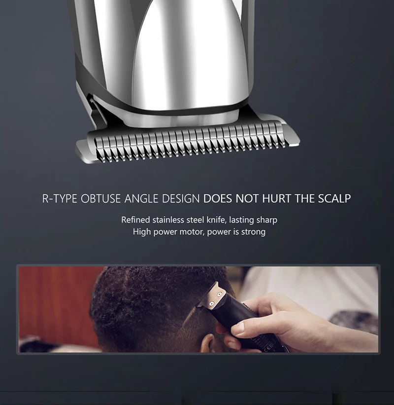 Kemei электрическая машинка для стрижки волос мужчин 3 в 1 многофункциональная