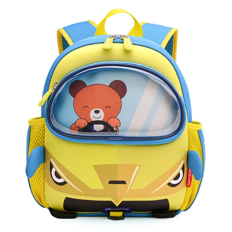 Объемный мультяшный автомобиль, детские школьные рюкзаки для мальчиков, детский сад, Детский водонепроницаемый школьный рюкзак для малыше...