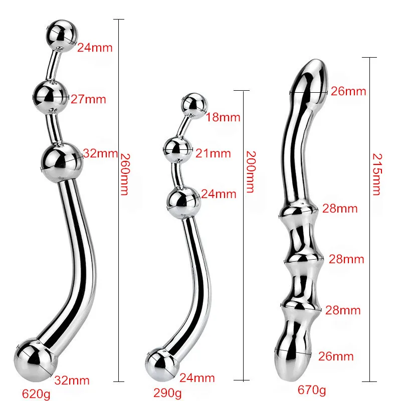 Metal Prostate Massage Anal Beads Magic Wand Plug Dildo G-spot stimulating P Spot Sex Toys Drop shipping | Красота и здоровье