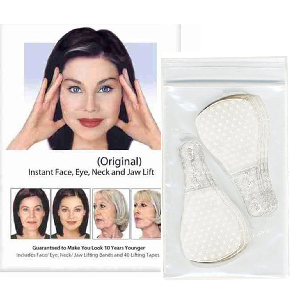 40 шт./компл. лента для подтяжки лица невидимая тонкая наклейка s v образная