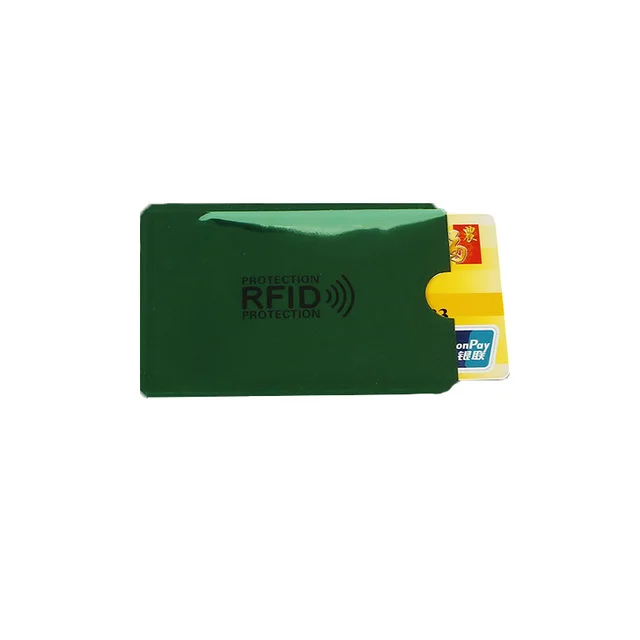 Цветной Анти Rfid кошелек блокирующий считыватель Блокировка банк держатель карты анти-сканирование RFID блокатор NFC Экранирование кредитные карты сумка BAG1035 - Color: Green