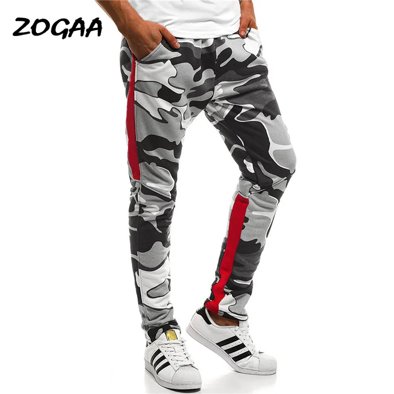 

ZOGAA Pant Men New Casual Camouflage Print Sport Trouser Stitching Fitness Color Matching Personality Casual Male Spring Autumn