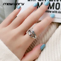 mewanry 925 stamp couples rings for women new trend punk rock vintage creative double layer belt jewelry birthday gift