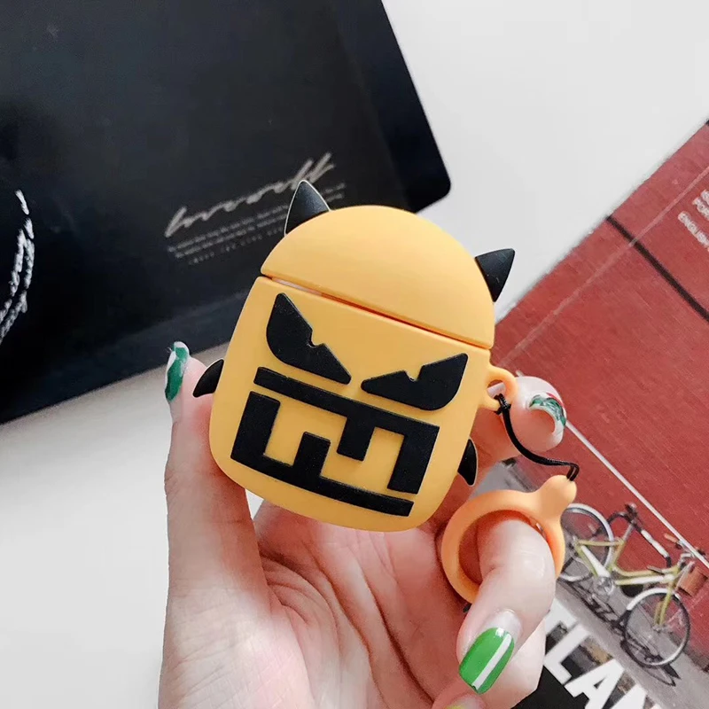 Роскошный официальный FF Devil wings беспроводной зарядный чехол для гарнитуры для Apple AirPods 2 1 Bluetooth наушники 3D Мягкий силиконовый чехол