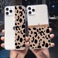 fashion funny lips leopard kiss print phone case for iphone 11 12 pro max xs x xr 6 6s 7 8 plus 13 pro max 12mini silicone cover