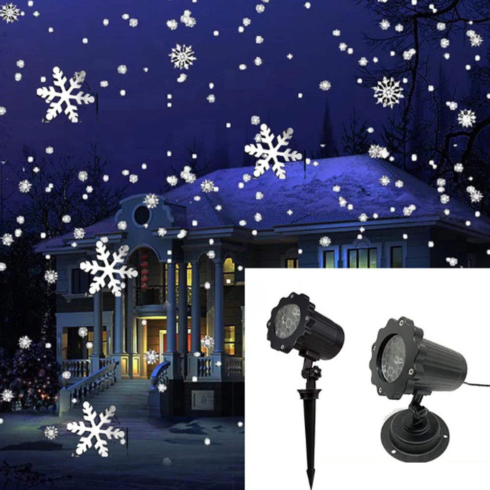 Светодиодный проектор для снежной погоды Рождественский эффект бури