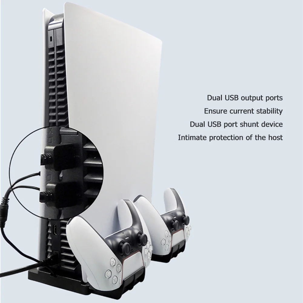Игровая консоль вертикальная подставка двойной контроллер зарядная станция для