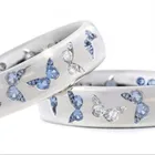Элегантные Красочные модные креативные кольца с бабочкой, женские обручальные кольца, разноцветные циркониевые, модные ювелирные изделия 2021