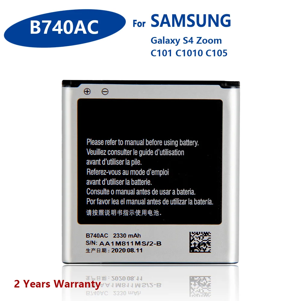 

100% Genuine B740AC B740AE battery For Samsung Galaxy S4 Zoom C101 C1010 C105 C105K C105A C101L C101S 2330mAh Phone Batteries