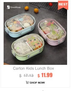 VandHome, японский детский Ланч-бокс, микроволновая печь, Bento box с отделениями, портативный, пшеничная солома, Bento, Ланч-бокс, контейнер для еды