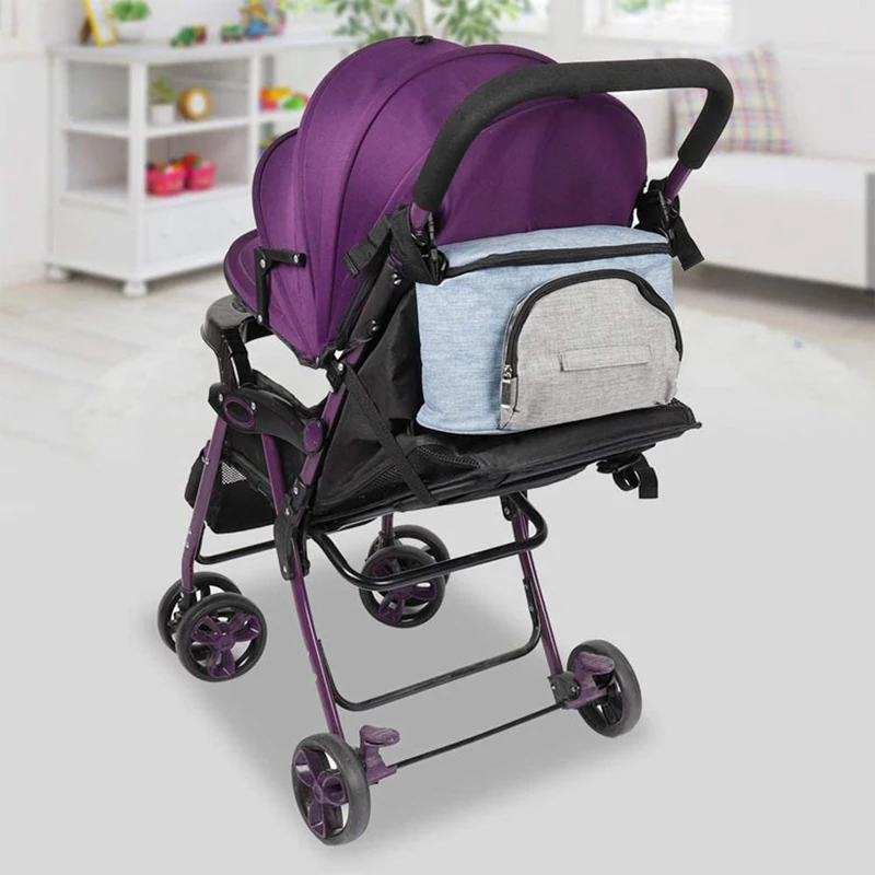 

Вместительный подвесной органайзер для детской коляски, сумка для мам, рюкзак для подгузников, аксессуары для детской коляски, сумки через ...