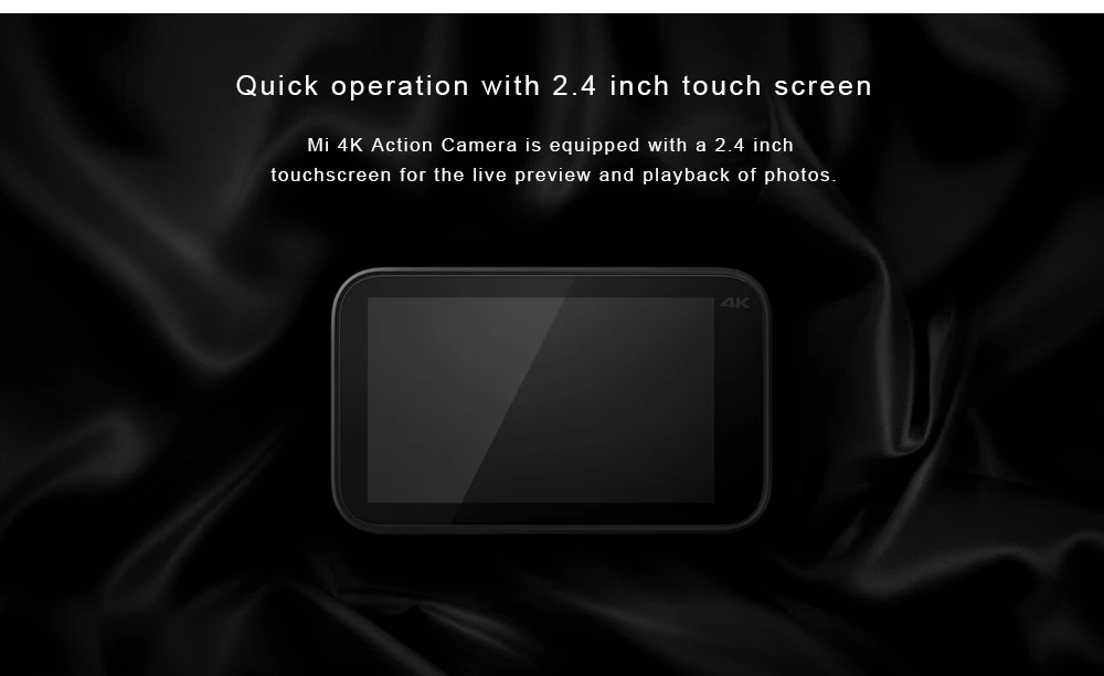 للبيع النسخة الدولية شاومي مي Mijia عمل كاميرا 4K واي فاي تحت الماء مقاوم للماء خوذة الرياضة كام