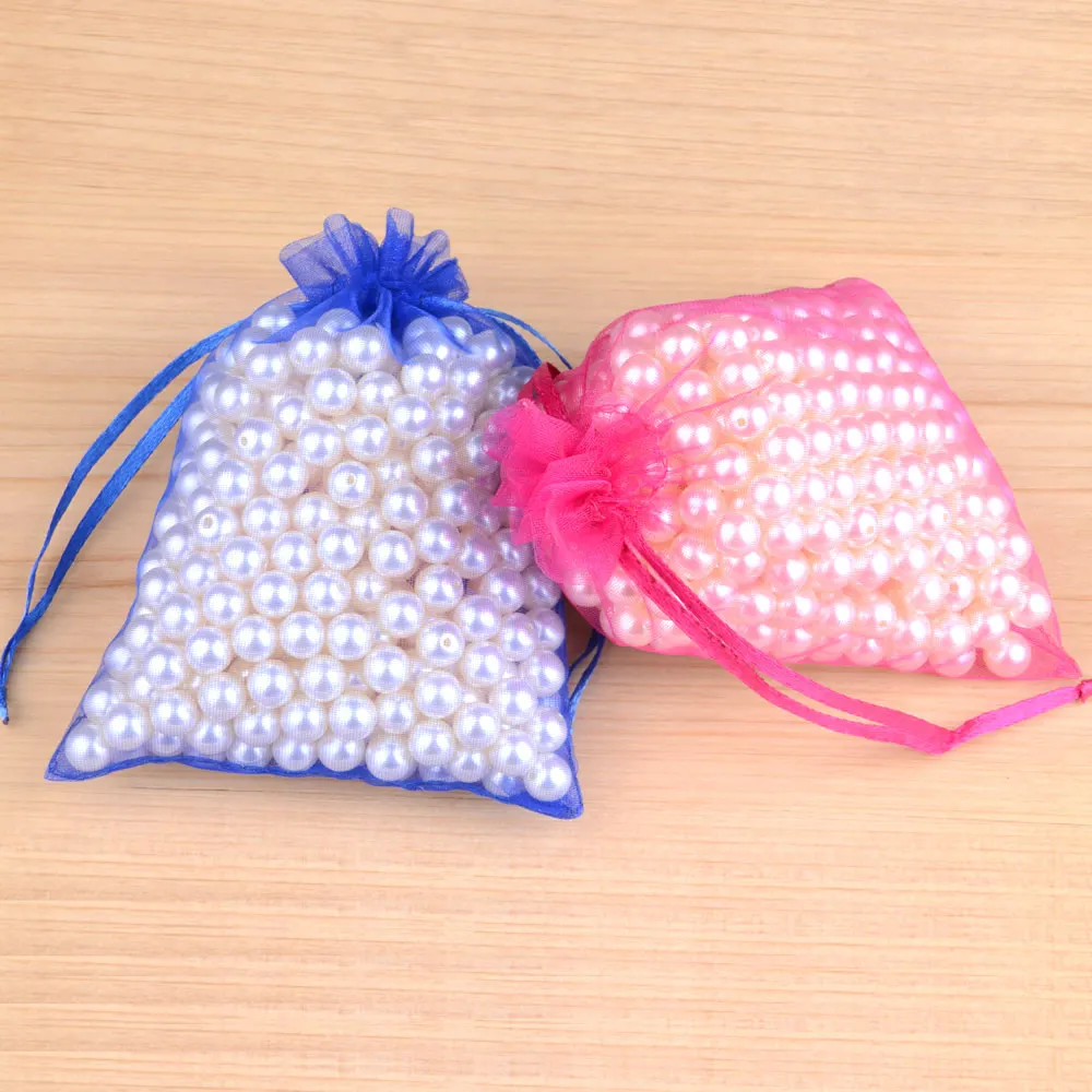 100pcs/lot Wholesale Organza Bags 5*7 7*9 9*12 10*15 Drawable Wedding Packaging Gift Bag Party Jewelry Bags Pouches