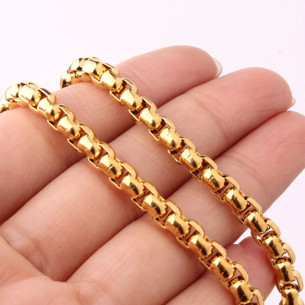 Цепочка Из Нержавеющей Стали 316L для мужчин и женщин ожерелье с цепочкой в коробке