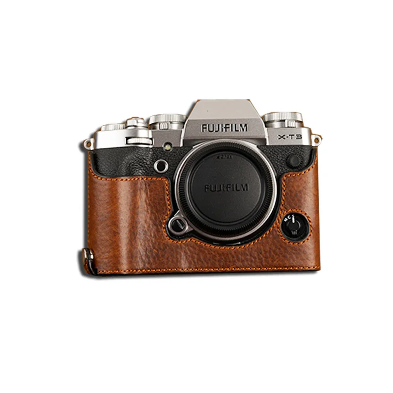Чехол для камеры из натуральной кожи полубоди Fujifilm XT3 сумка Fuji ручная работа