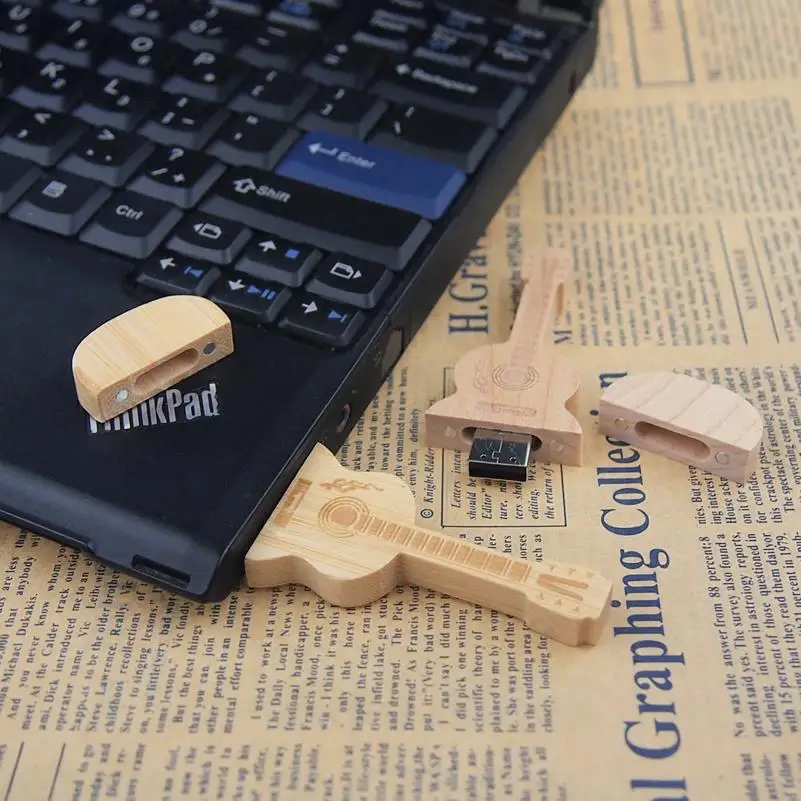 Новая горячая распродажа деревянный Гитары карту флэш памяти с интерфейсом usb