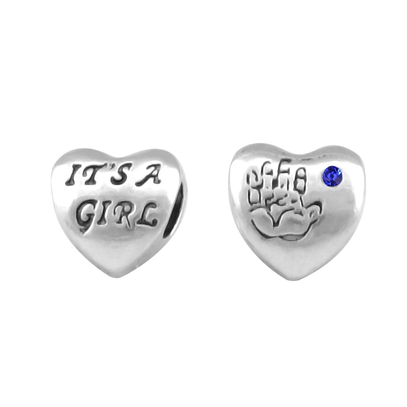 

It's A Boy And It's A Girl Silver Color cute Bead Bracelets diy Fashion Jewelry Making