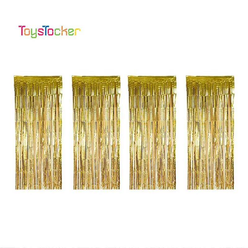 Девичник вечерние занавески блестящая золотая мишура бахрома фольга занавеска