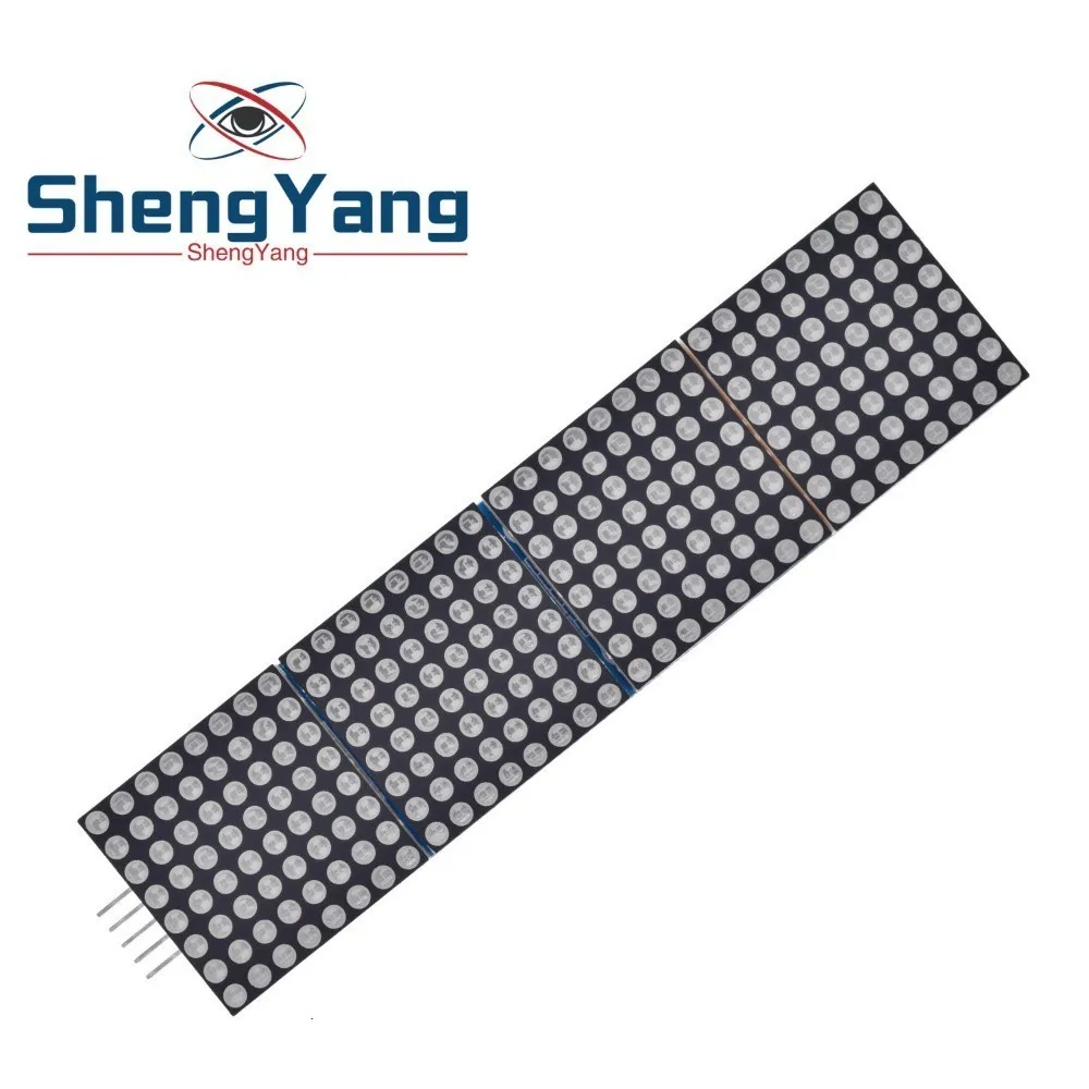 ShengYang 1 шт. MAX7219 матричный модуль для Arduino микроконтроллер 4 в одном дисплее с 5P линии