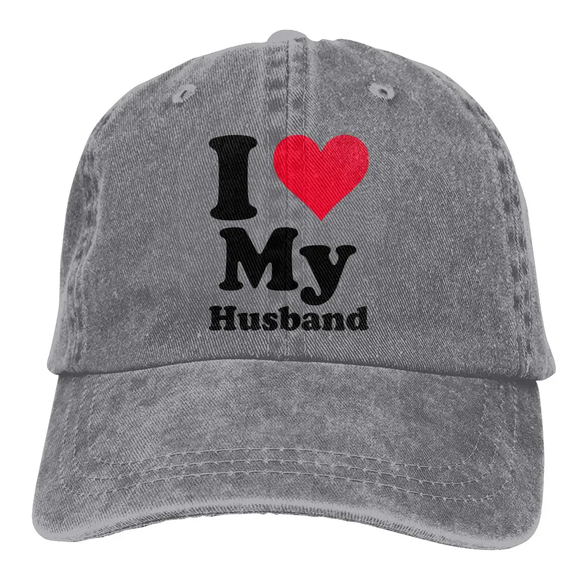 Я люблю своего мужчины и женщины регулируемые бейсболки Пряжа-окрашенная