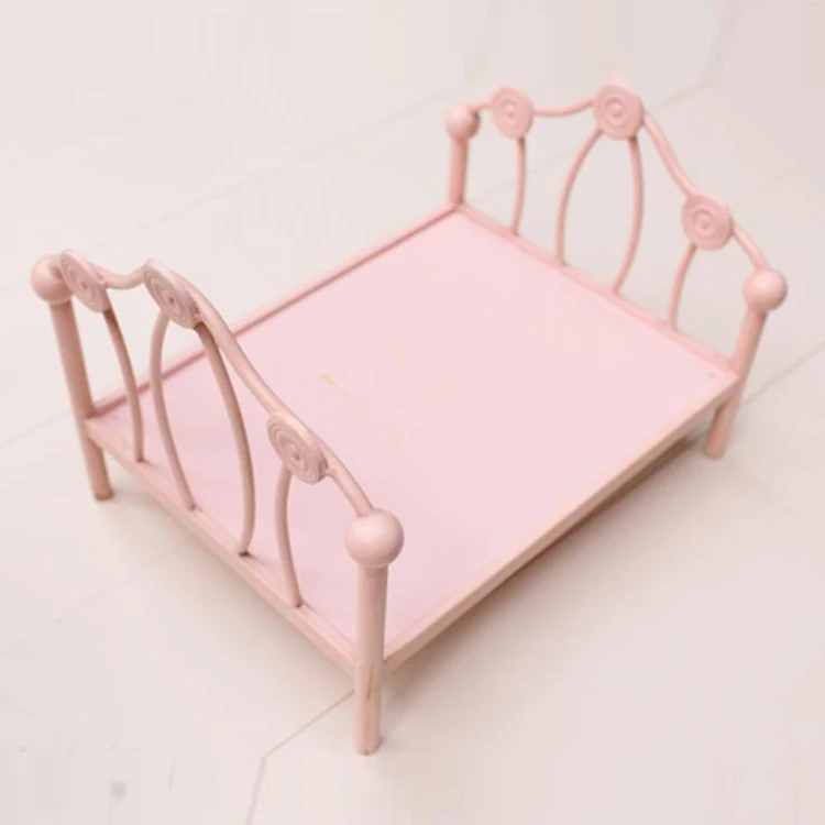 Pink newborn photography prop princess bed mini crib 100 days photography prop small bed prop