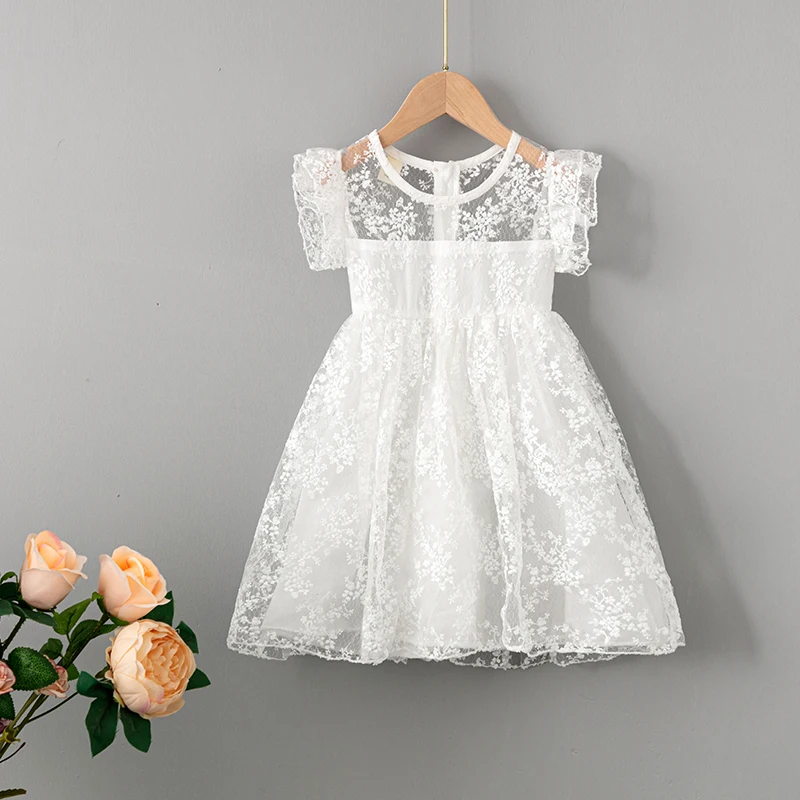 

Summer Girl Clothes Kids Dresses For Girls Lace Flower Dress Baby Girl Party Wedding Dress Children Girl Princess Dress