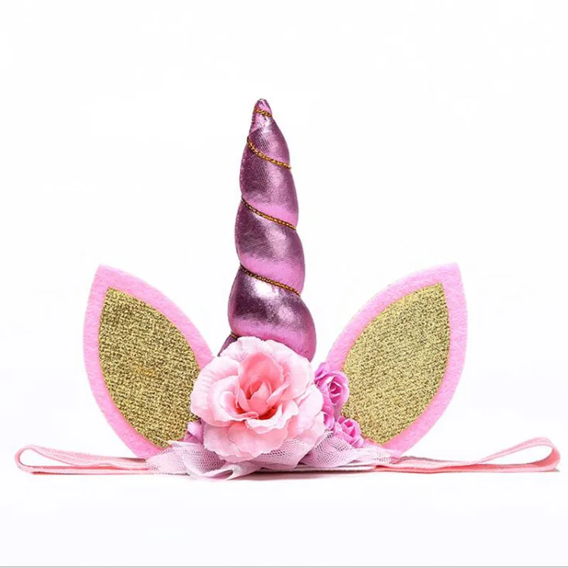 1Pcs Headband 123 девушка Единорог фотобанк реквизит Дети День Рождения Вечеринка Единорог тема вечерние реквизит для фотографий ребенок душ вечерние принадлежности - Цвет: 1Pcs Headband