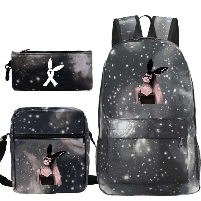 Модная сумка Mochila Ariana Grande, рюкзак с принтом, школьная сумка для мальчиков и девочек, сумка для путешествий/ноутбука, сумка с ручкой через плечо, сумка