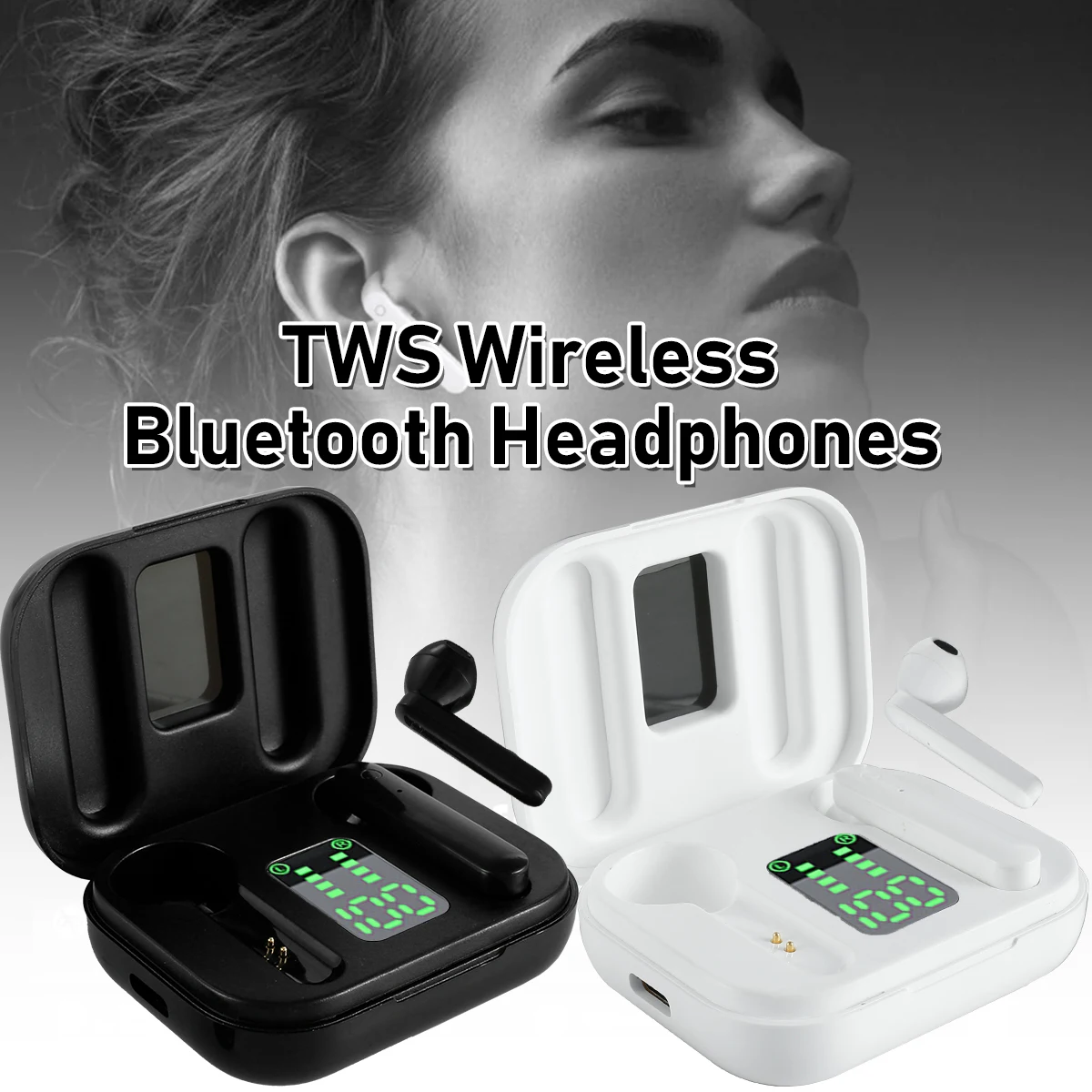 

Беспроводные Bluetooth-наушники, водонепроницаемые наушники-вкладыши с шумоподавлением