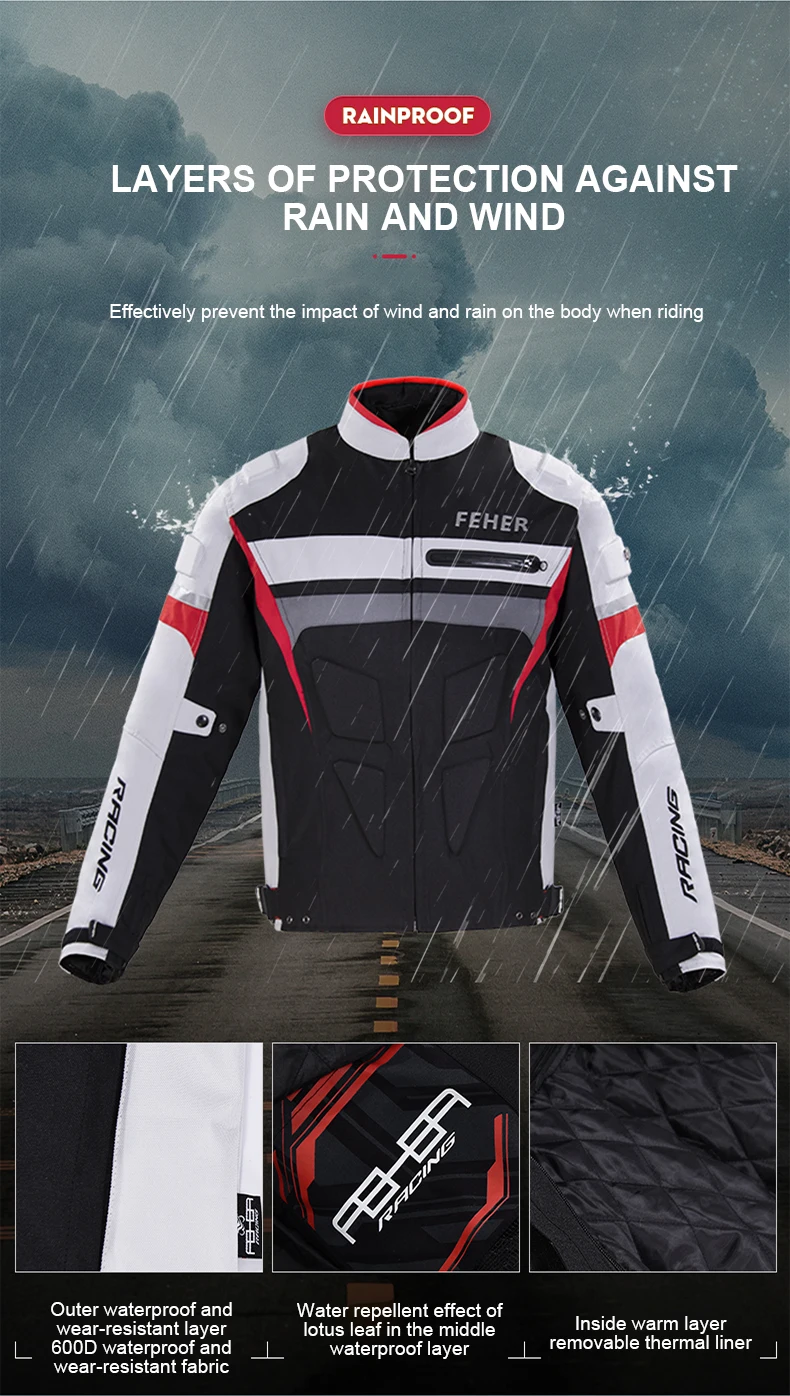 Мотоциклетная куртка для мотокросса водонепроницаемая Противоударная гоночная
