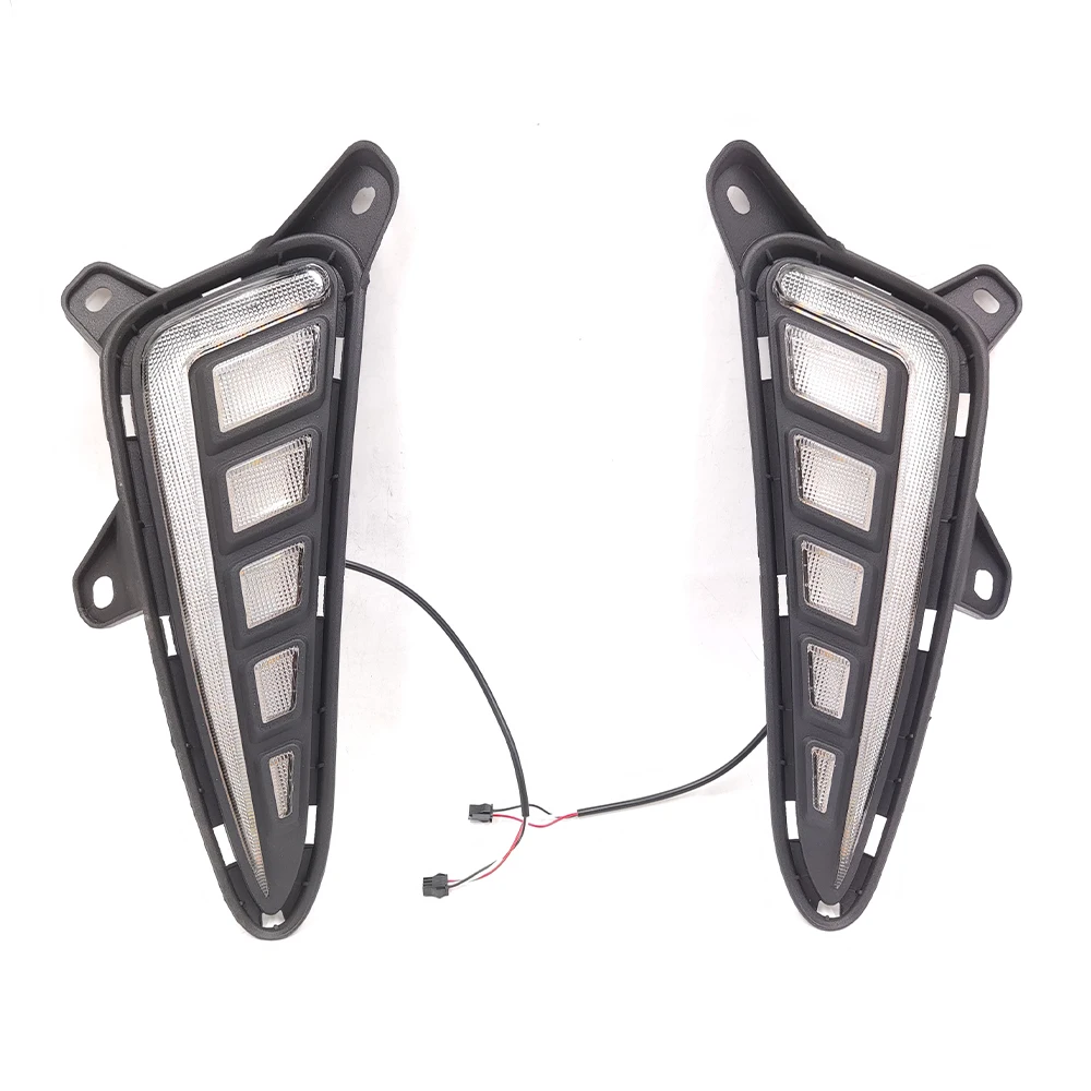 1 Pair Car LED DRL Daytime Running Light For Toyota C-HR CHR 2016 2017 2018 2019 with dynamic Yellow Turn Signal fog lamp |
