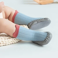 3 12 months children anti slip shoes newborn baby cotton non slip floor socks baby boy rubber indoor socks infant shoes