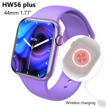 New HW56 Plus Smart Watch 2021 Bluetooth Call 1.77 Inch Split Screen Password Sports Smartwatch For Apple Huawei pk IWO13 HW22