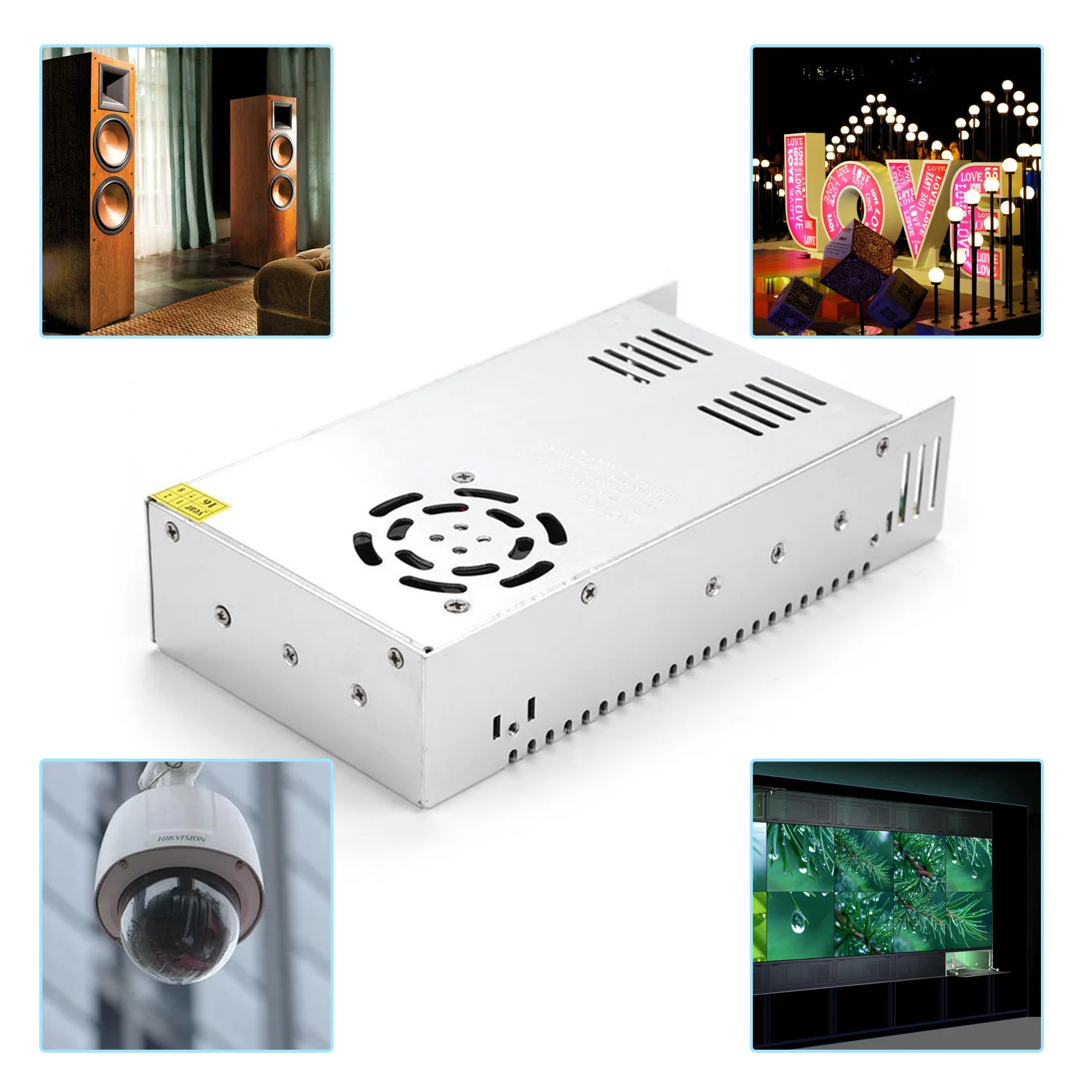 Алюминиевый сплав 24 В 15A DC Универсальный Регулируемый импульсный источник