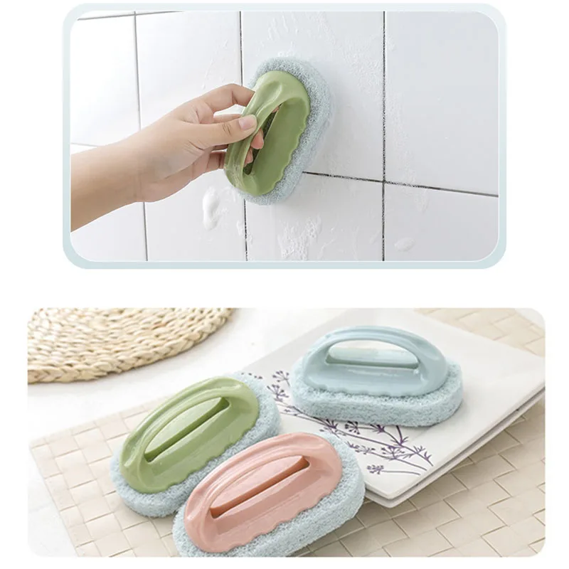 Ванная комната кухня губка щетка для чистки Гибкая головка керамическая чаша