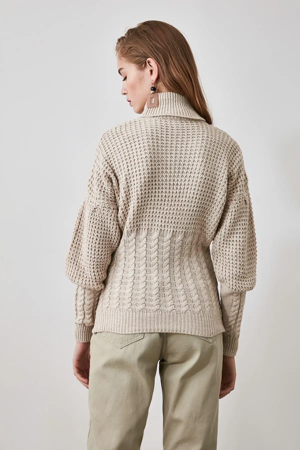 

Trendyol Mesh Detailed Knitwear Sweater TWOAW21KZ1195