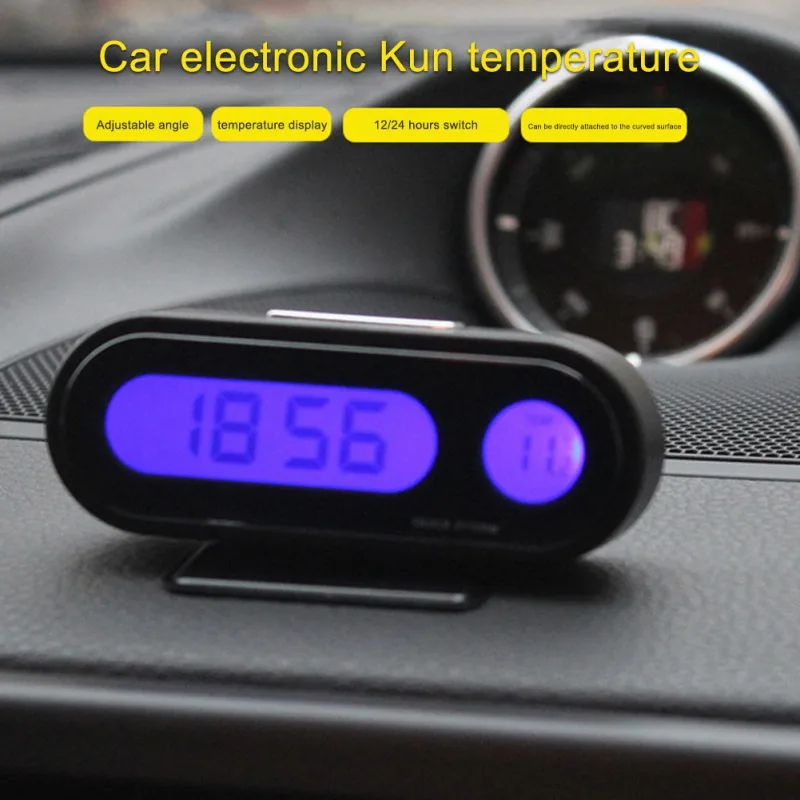 Модифицируйте 2в1 Автомобильный цифровой ЖК термометр температуры часы