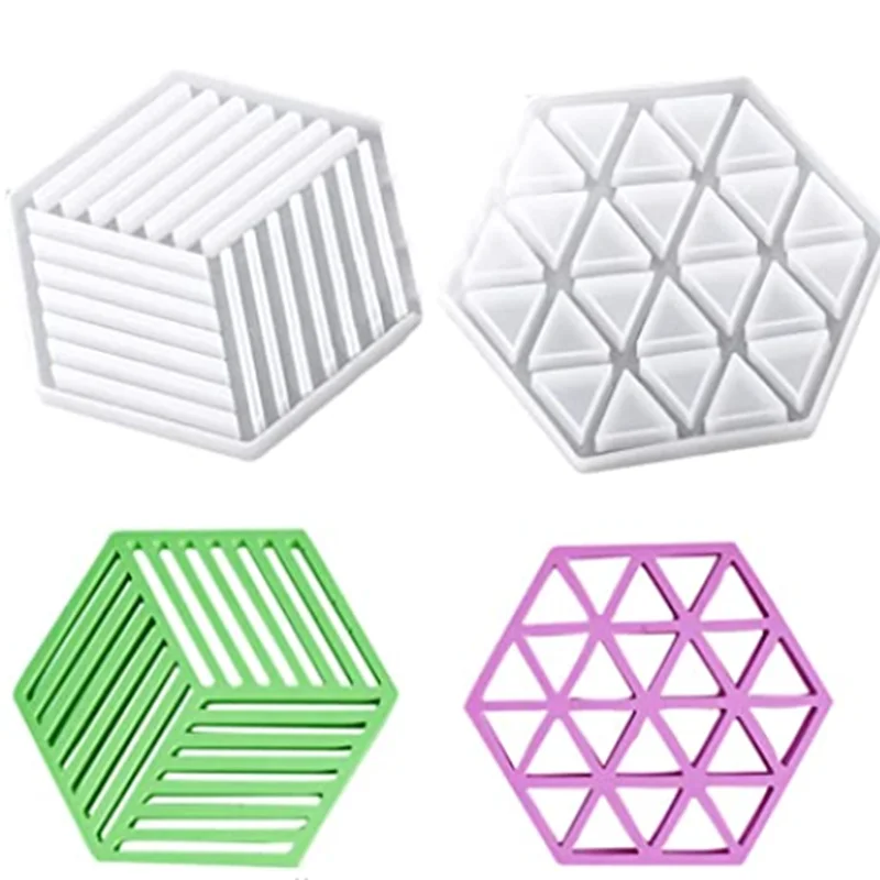 Шестигранные бетонные формы дизайнерские DIY Coaster алмазные полосы в форме