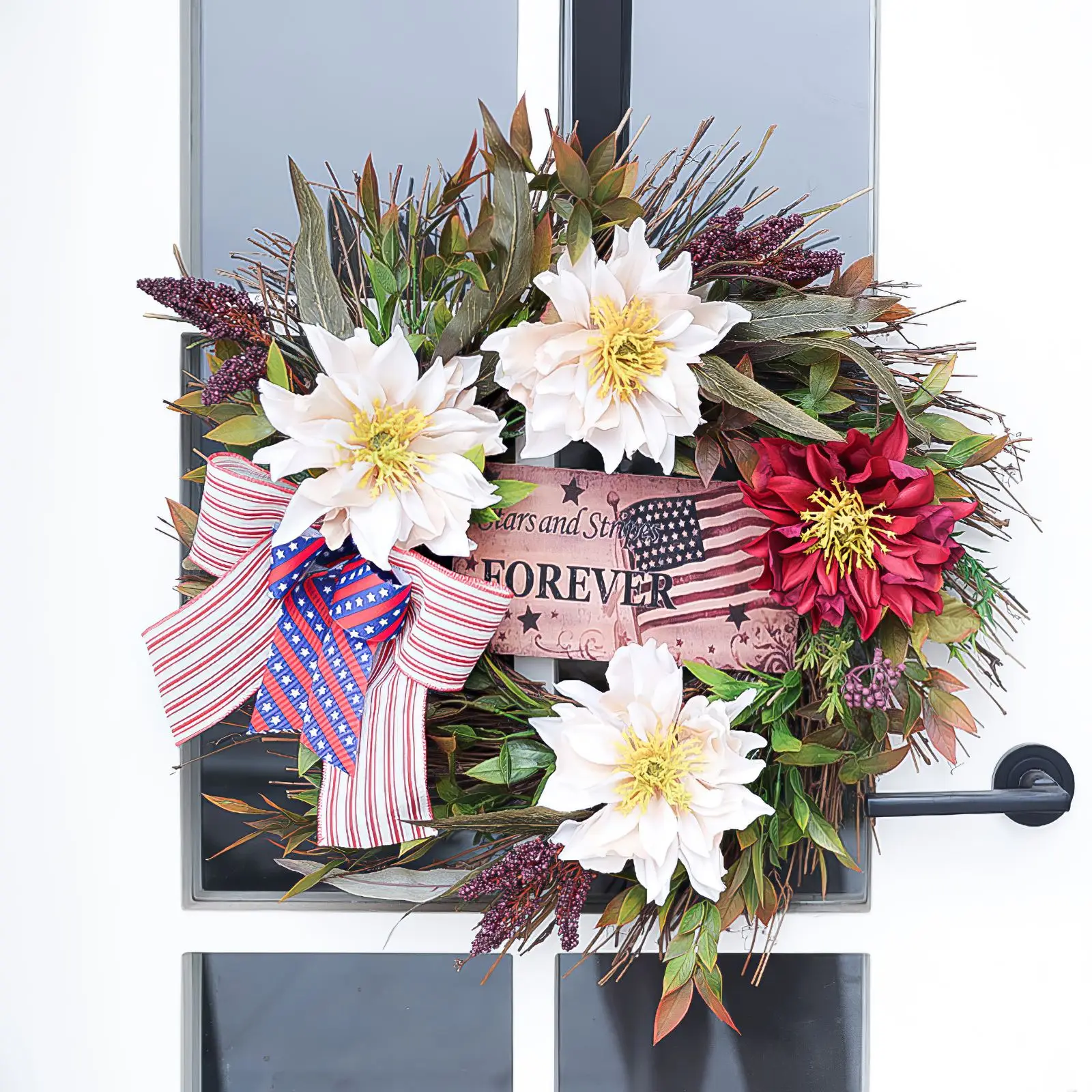 

Spring Easter Wreaths Independence Memorial Patriotic Ornaments For Home Room Yard Farmhouse For Front Door Handmade