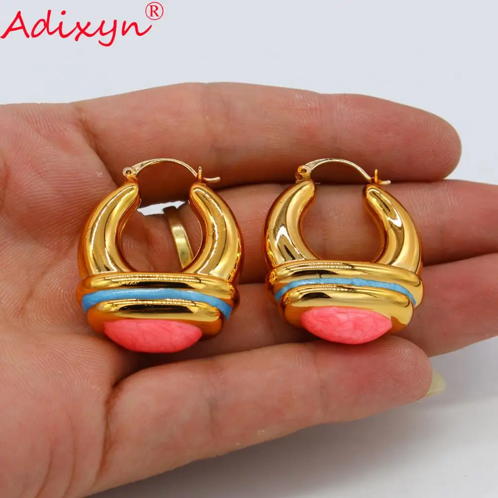 Adixyn этнические серьги кольца/ожерелье с подвеской хитового цвета Необычные