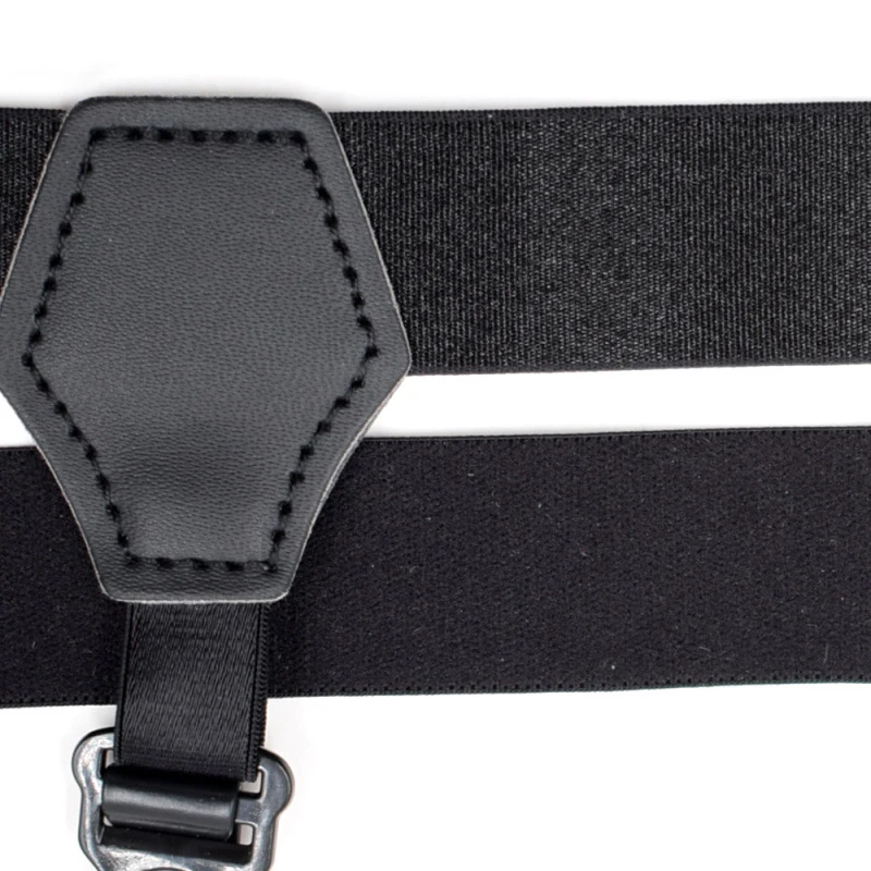 Мужские черные носки подтяжки высококачественные двойные зажимы подвески