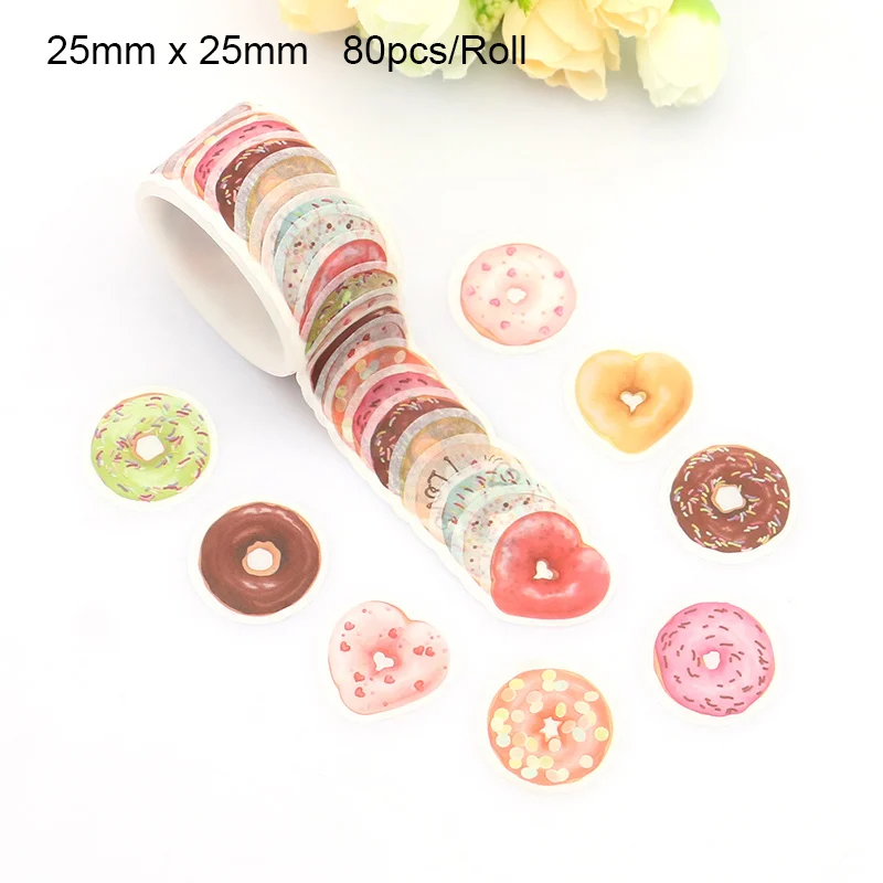 Цветок скотч с принтом &quotКошка&quot DIY декоративная лента для скрапбукинга клейкая