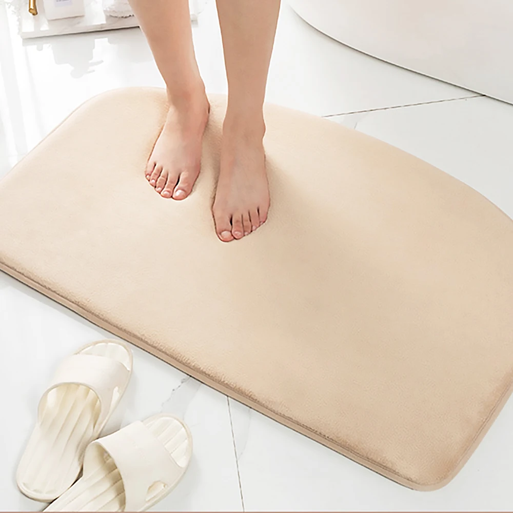 

40x60cm/50x80cm Non-Slip Bath Mat Memory Foam Absorbent Floor Rugs Bathroom Carpet Shower Room Doormat Rugs For Home Decoration